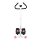 Mini Aerobic Stepper, Stair Climber Twist Fitness Machine with Handle, Pink