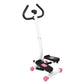 Mini Aerobic Stepper, Stair Climber Twist Fitness Machine with Handle, Pink