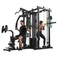 Multifunction Home Gym Equipment Workout Station, Smith Machine with 150LBS Weight Stack