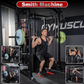 Multifunction Home Gym Equipment Workout Station, Smith Machine with 150LBS Weight Stack