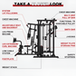 Multifunction Home Gym Equipment Workout Station, Smith Machine with 150LBS Weight Stack