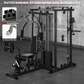 Multifunction Home Gym Equipment Workout Station, Smith Machine with 150LBS Weight Stack