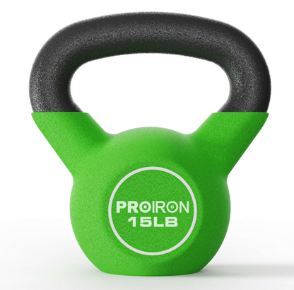 Neoprene Coated Kettlebell – Cast Iron Strength Training Weight