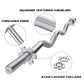 Olympic 47" Curl Bar, Barbell Standard Weight Lifting Bar Threaded Non-Slip, 440-Pound Capacity, Silver