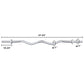 Olympic 47" Curl Bar, Barbell Standard Weight Lifting Bar Threaded Non-Slip, 440-Pound Capacity, Silver