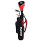 G1 Series Kids Red Golf Club Set with 3 Clubs, Carry Bag & 5 Total Pieces, 4'1"-4'8", Ages 5-8