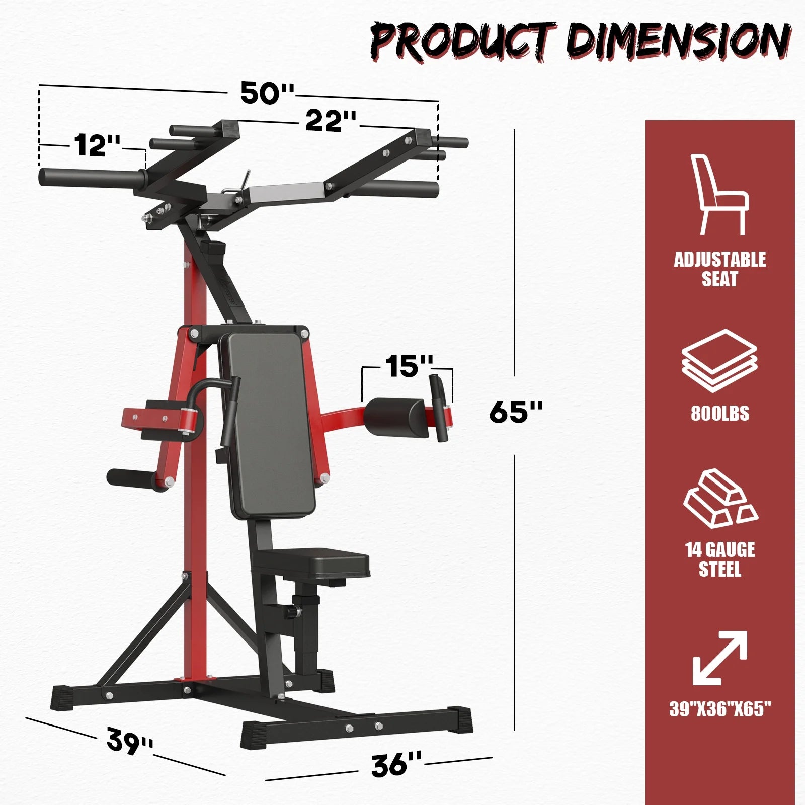 Plate Loaded Deltoid and Shoulder Press Machine, Multifunctional Lateral Raise Machine with Adjustable Seat and Backrest, 800 Weight Capacity