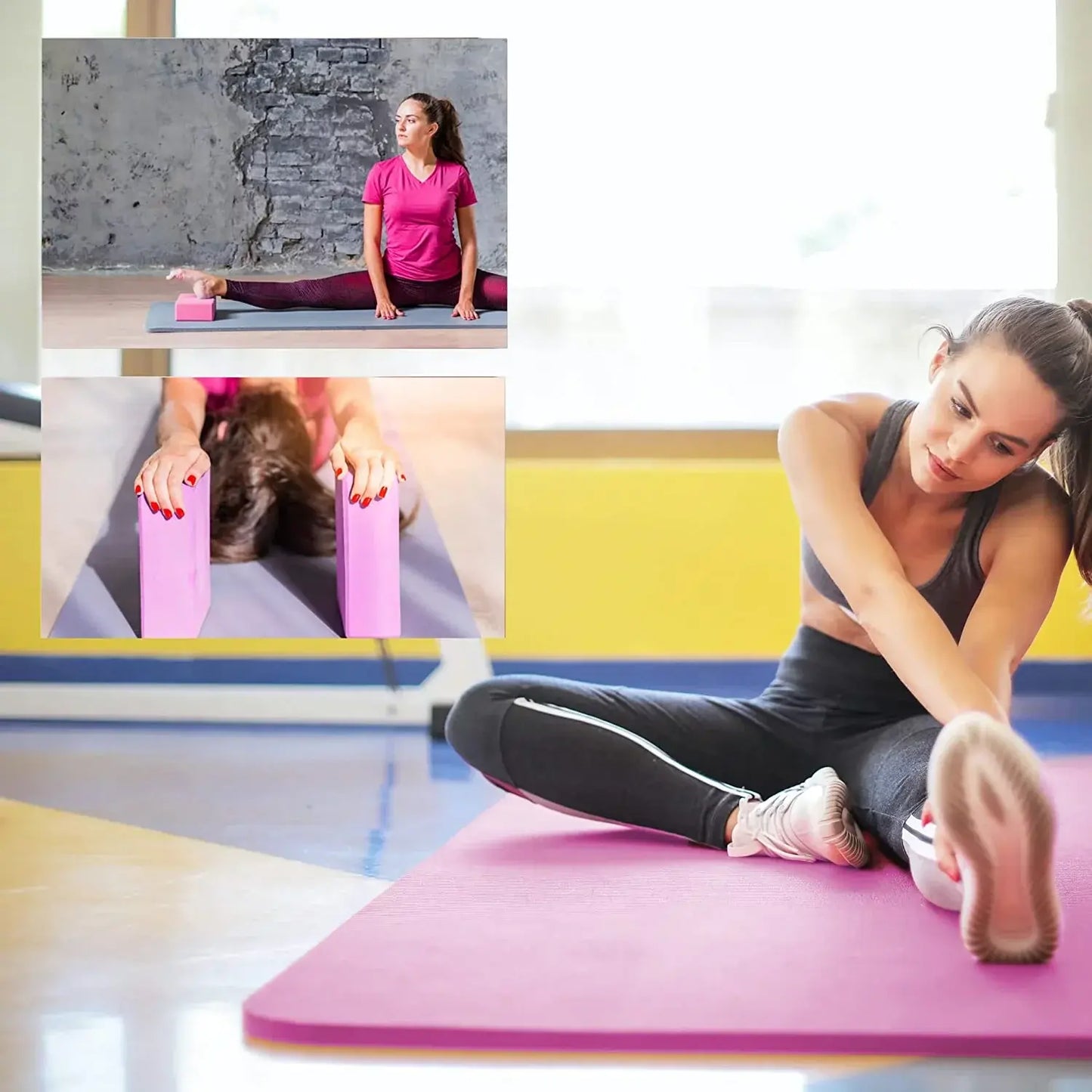 Yoga Mat Set - Complete Kit with Blocks, Strap & Towels