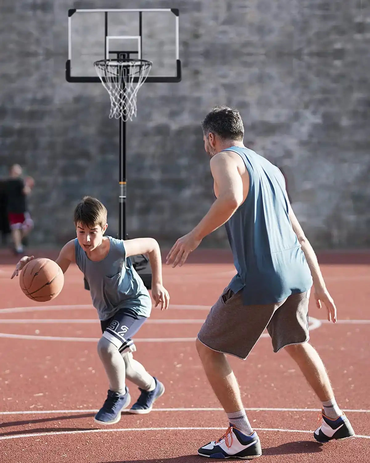 Portable Basketball Hoop - Adjustable 7.5ft to 10ft with 44" Backboard