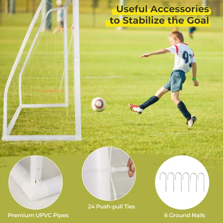 Portable Soccer Goal with Net and Training Cones