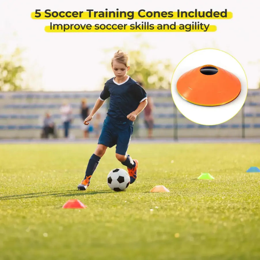 Portable Soccer Goal with Net and Training Cones