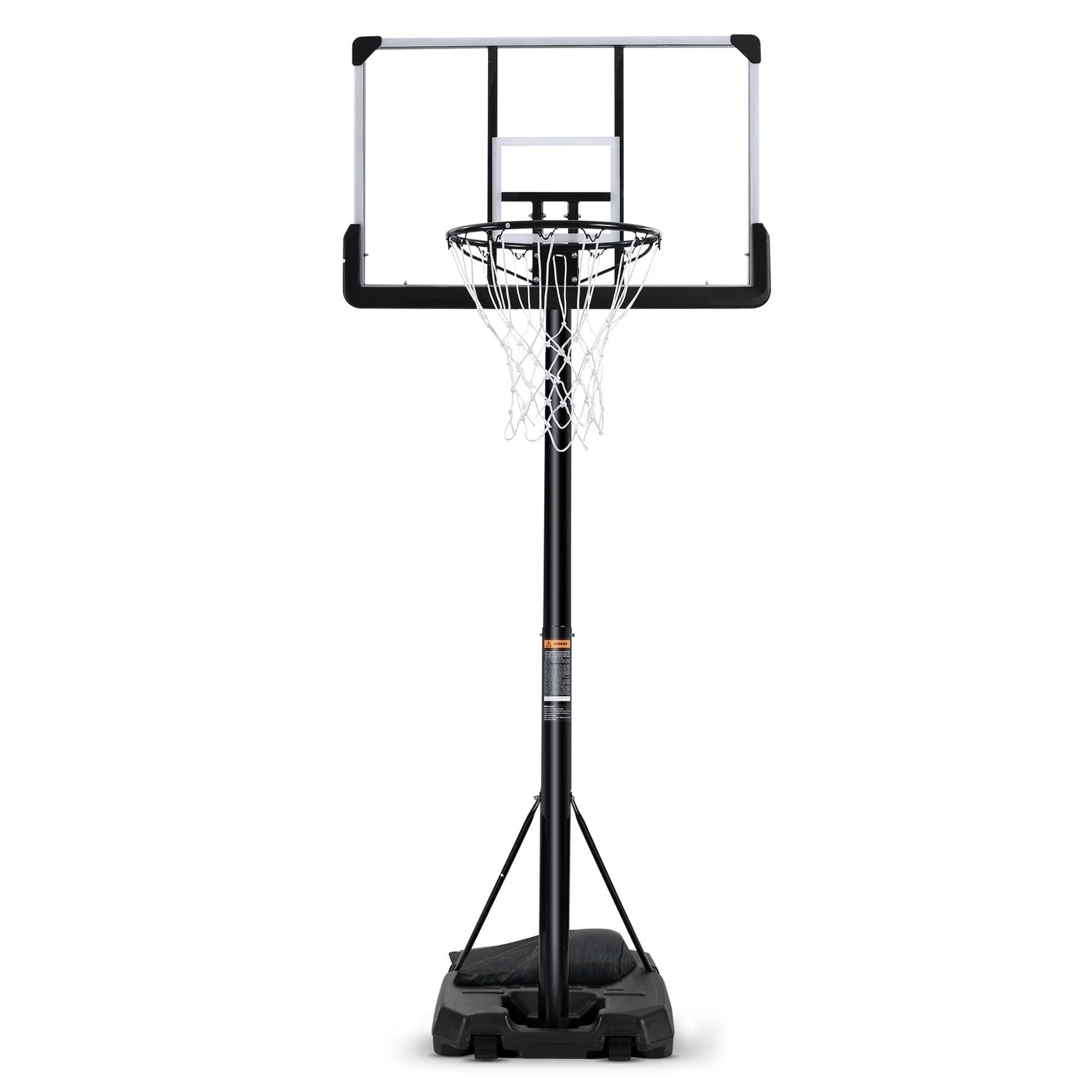 Portable Basketball Hoop Goal Basketball Hoop System Height Adjustable 7 Ft 6 in 10 Ft with 44 Inch Indoor Outdoor PVC Backboard Material