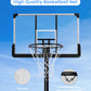 Portable Basketball Hoop Goal Basketball Hoop System Height Adjustable 7 Ft 6 in 10 Ft with 44 Inch Indoor Outdoor PVC Backboard Material