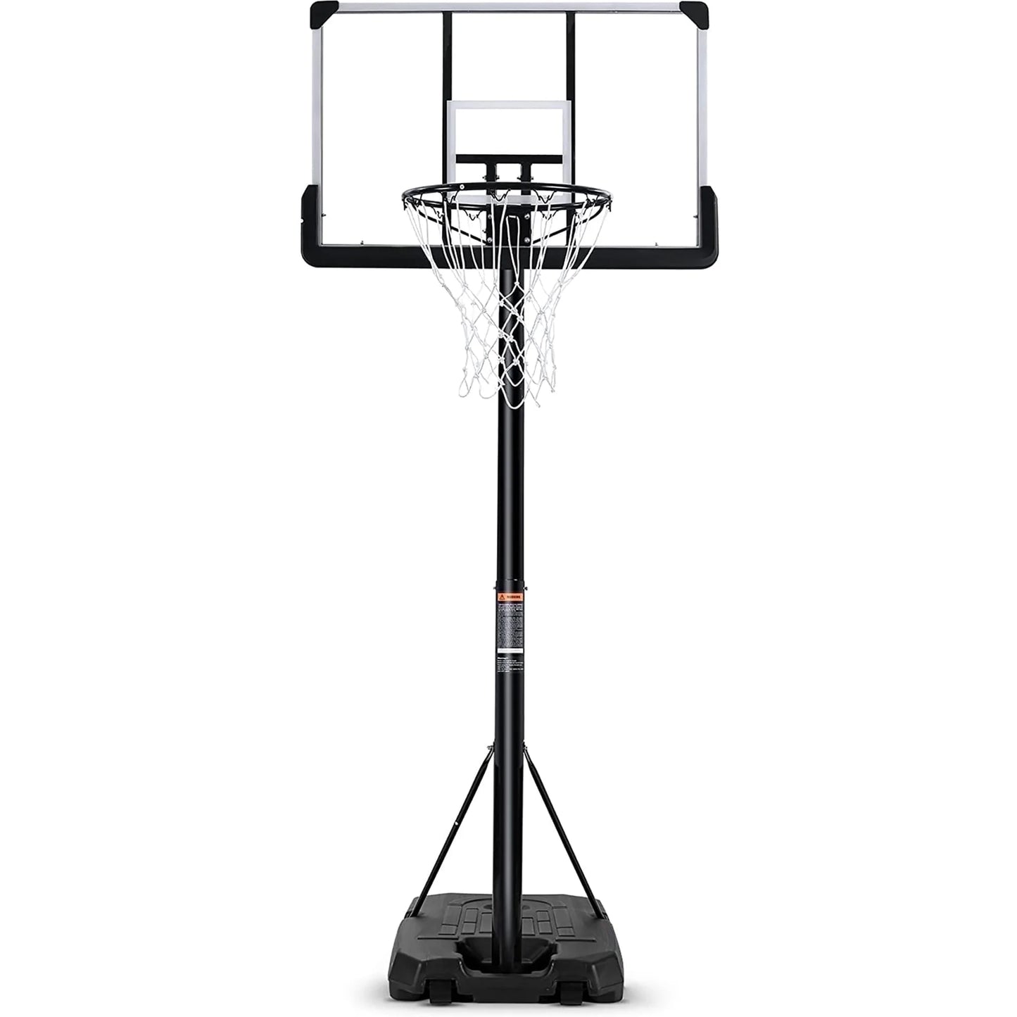 Portable Basketball Hoop Goal Basketball Hoop System Height Adjustable 7 Ft 6 in 10 Ft with 44 Inch Indoor Outdoor PVC Backboard Material