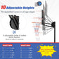 Portable Basketball Hoop System 5 Ft. to 10 Ft. Adjustable with Weight Bag Wheels Outdoor