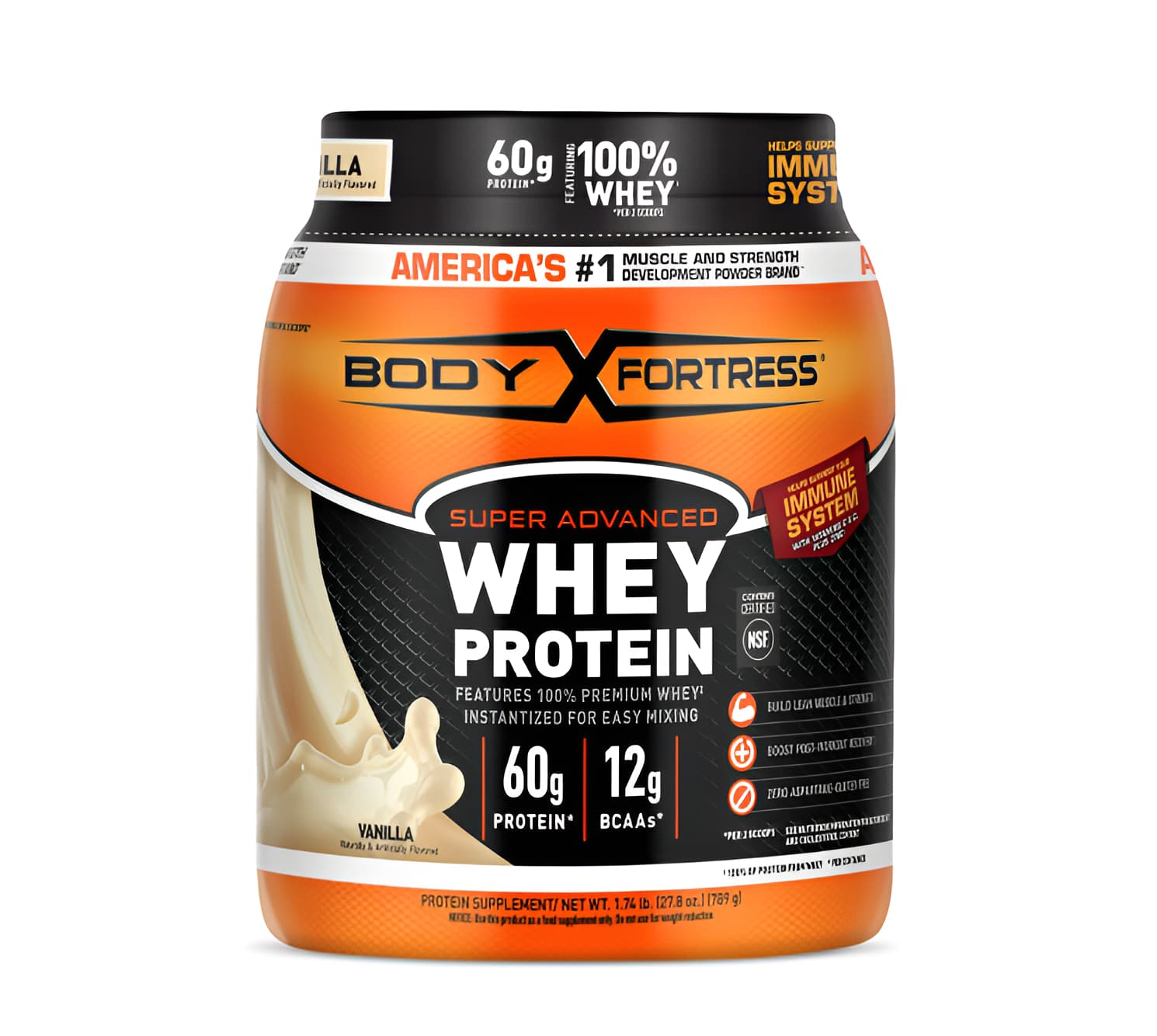 Premium Whey Protein Powder with Immune Support - 1.78 lbs