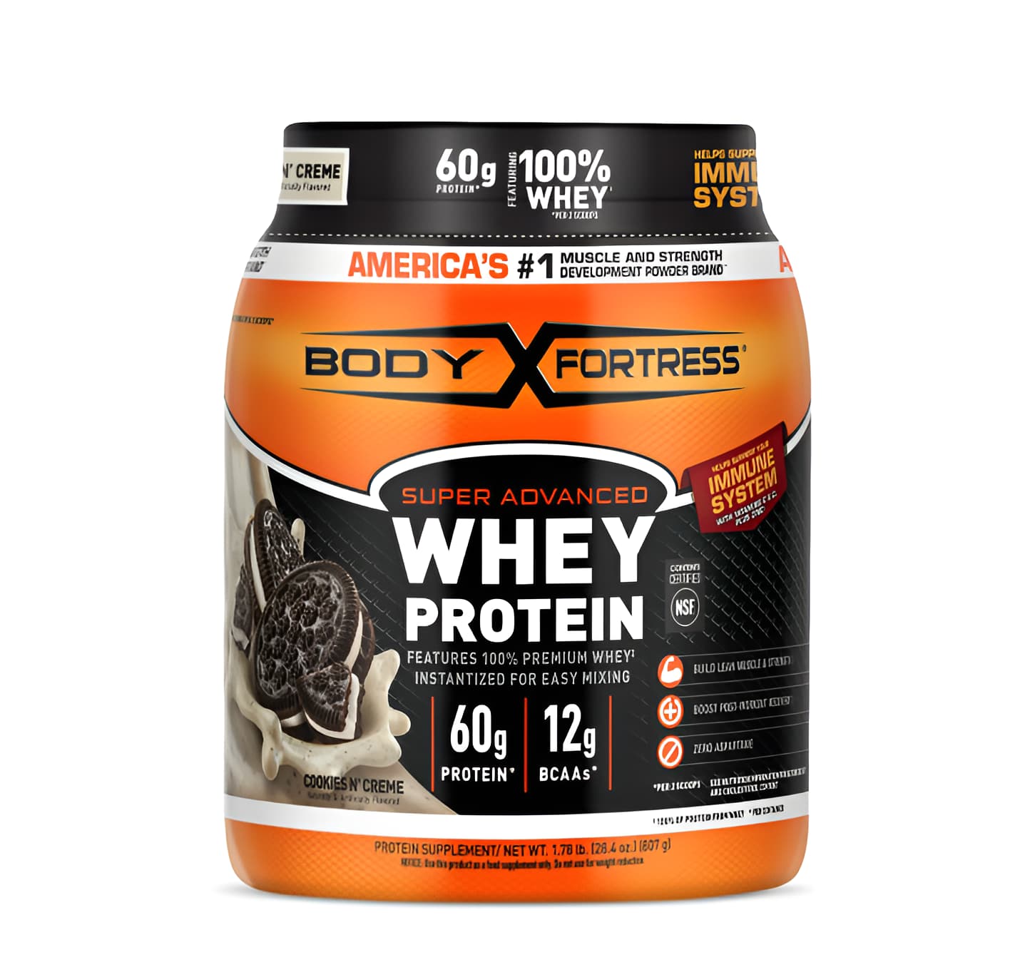 Premium Whey Protein Powder with Immune Support - 1.78 lbs