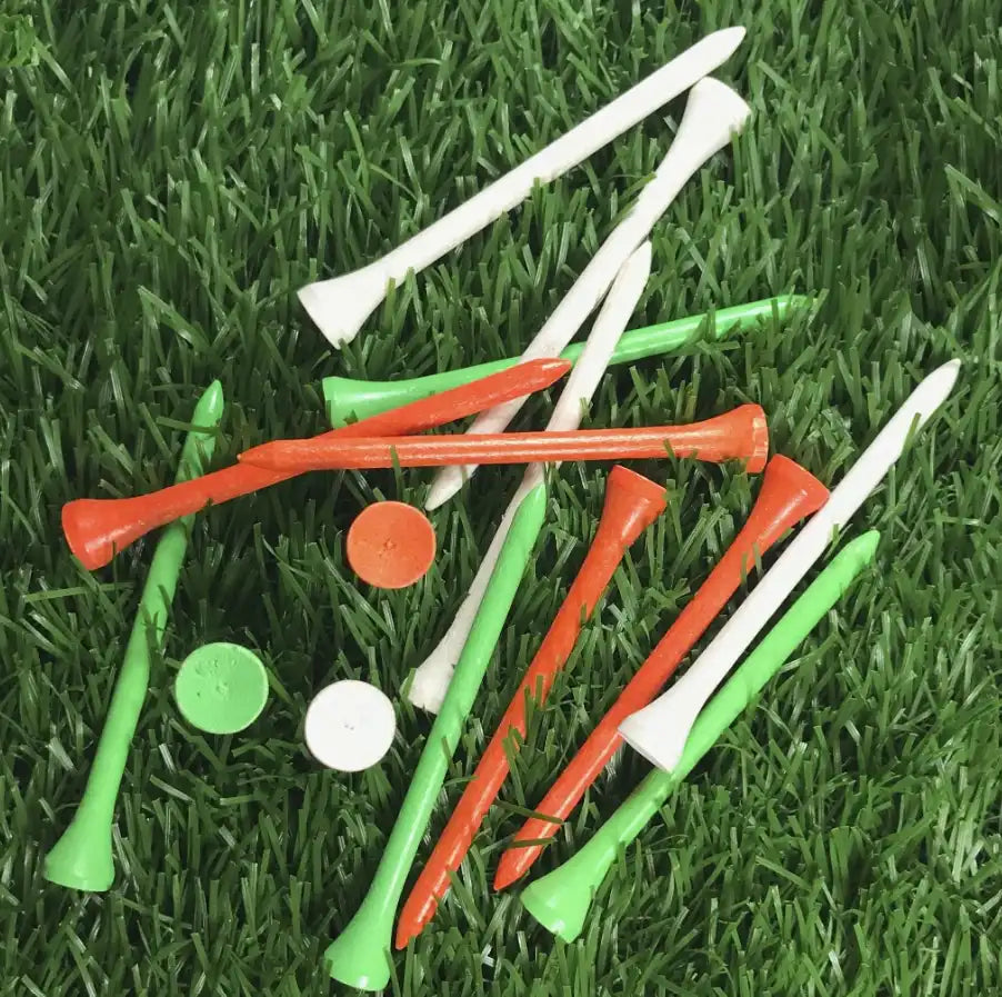 Pride Golf Tees - 3-1/4" Premium Hardwood Tees, Citrus Mix (90 Count)