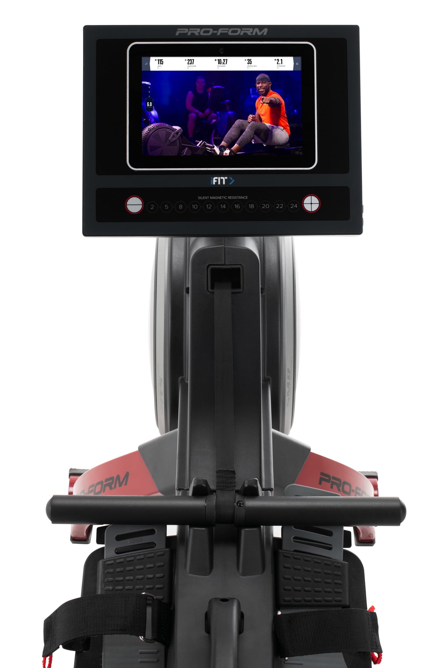 Pro R10; Rower with 10” Touchscreen and Spacesaver Design