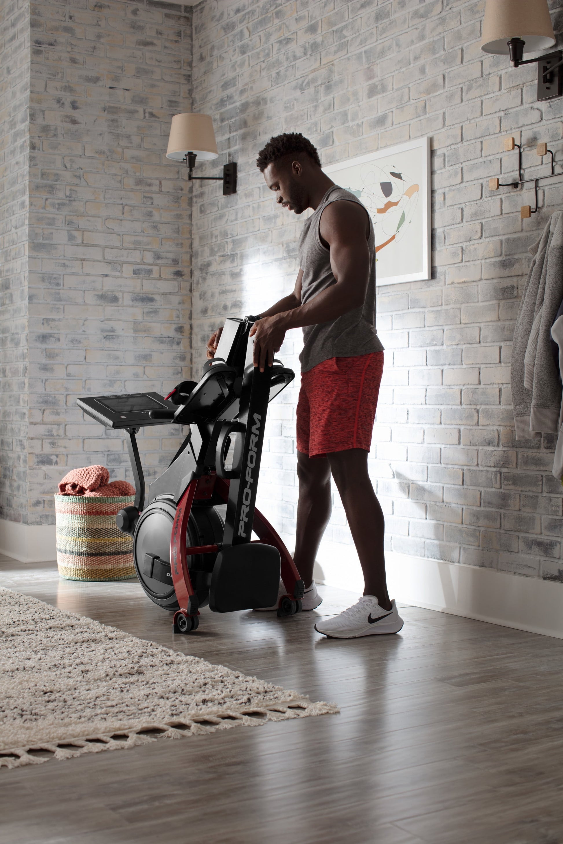 Pro R10; Rower with 10” Touchscreen and Spacesaver Design