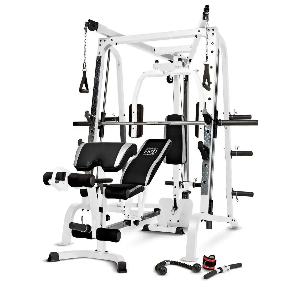 Smith Cage Home Gym System – Total Body Training with Smith Machine & Weight Bench