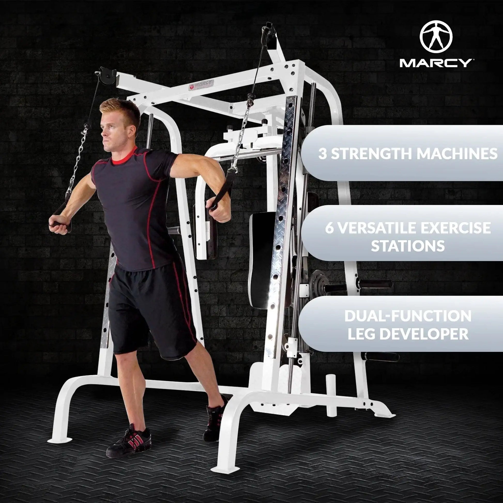 Smith Cage Home Gym System – Total Body Training with Smith Machine & Weight Bench