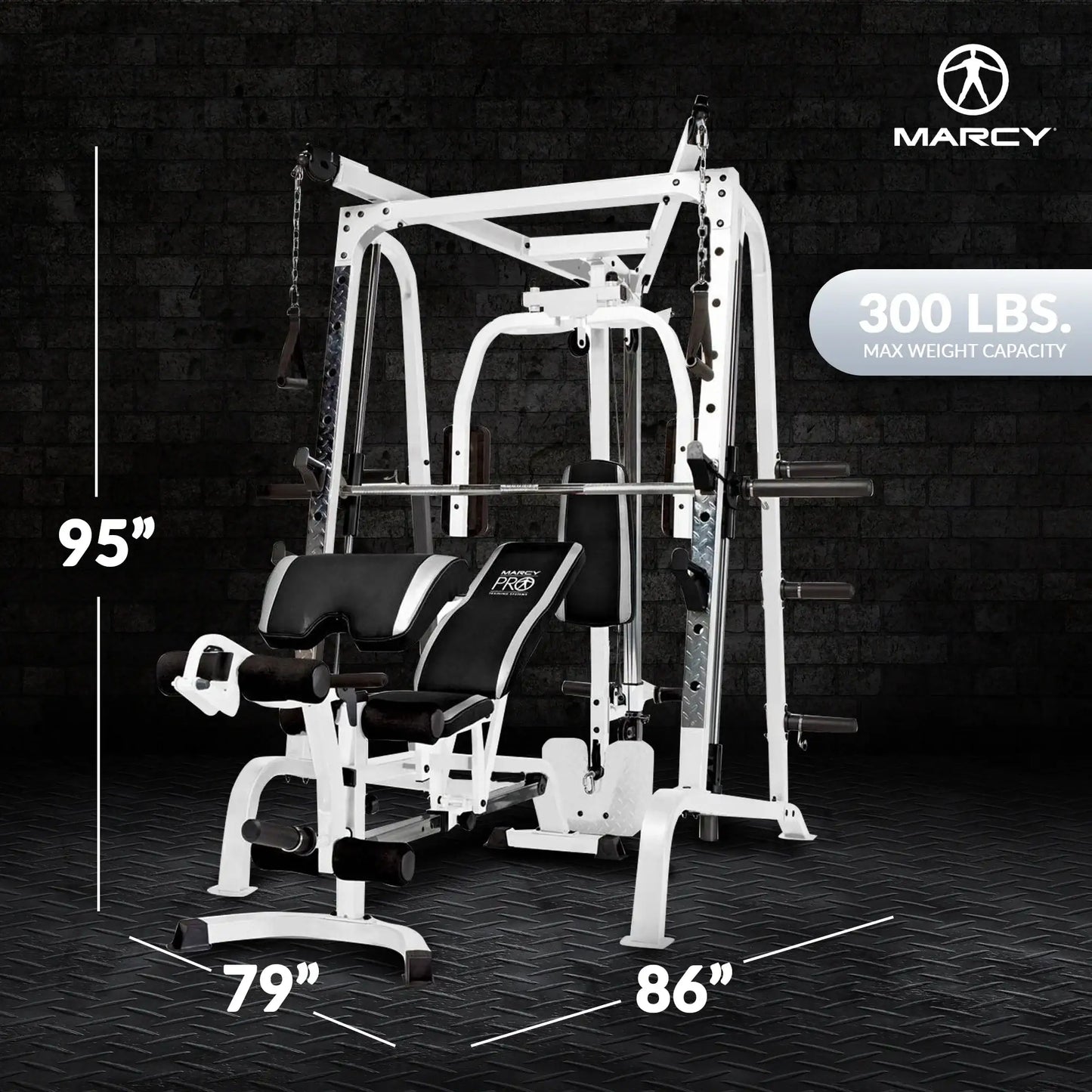 Smith Cage Home Gym System – Total Body Training with Smith Machine & Weight Bench