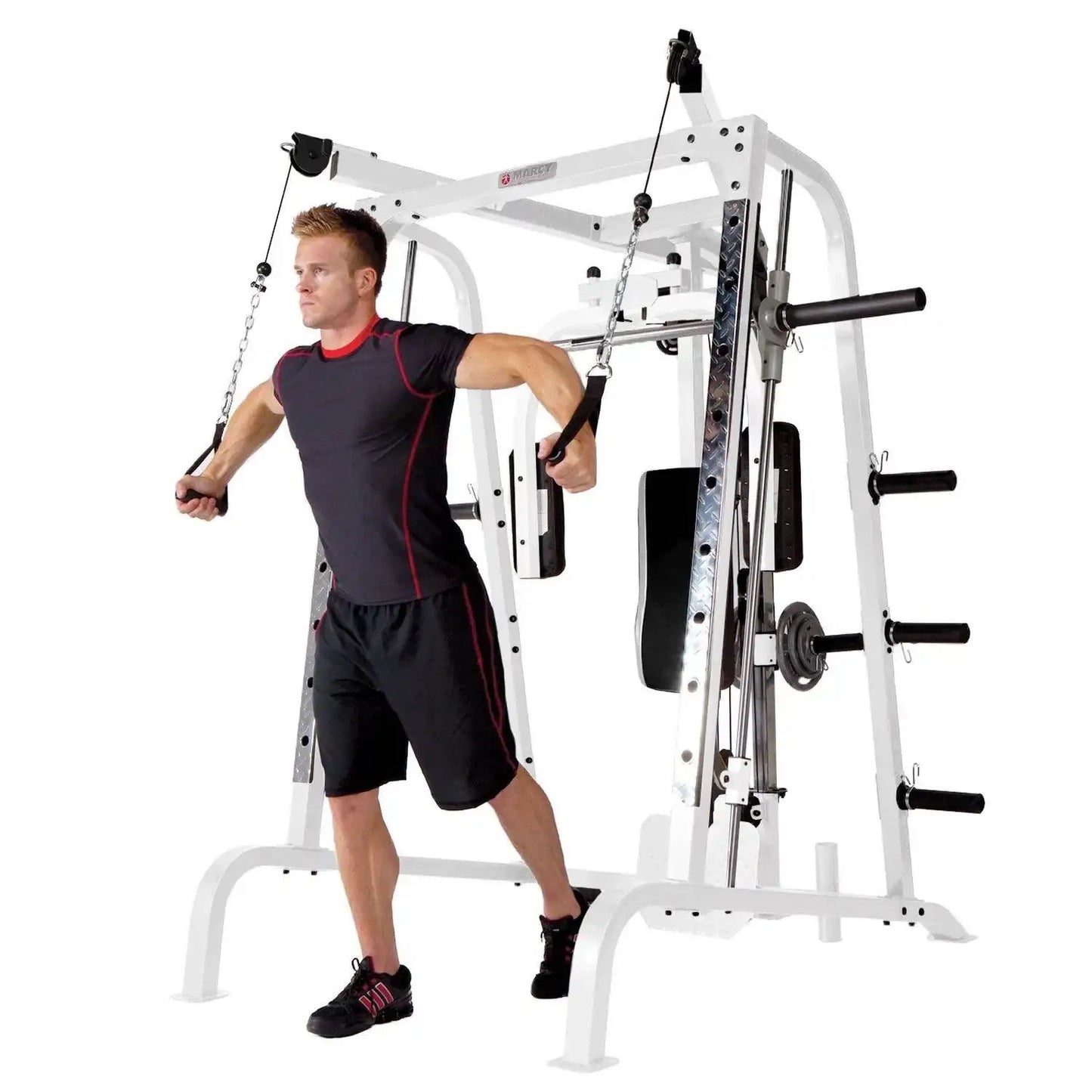 Smith Cage Home Gym System – Total Body Training with Smith Machine & Weight Bench