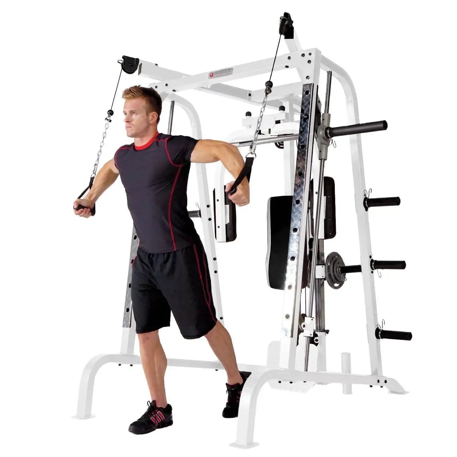 Smith Cage Home Gym System – Total Body Training with Smith Machine & Weight Bench