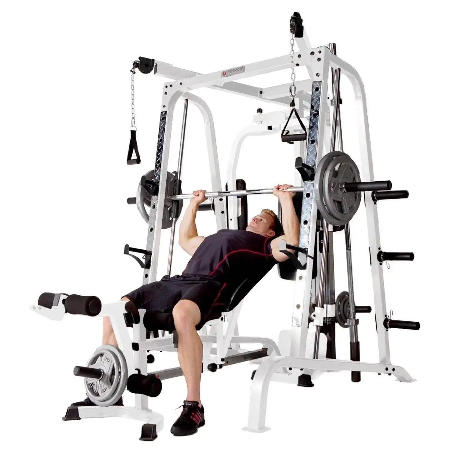 Smith Cage Home Gym System – Total Body Training with Smith Machine & Weight Bench