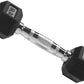 Rubber Encased Hex Dumbbell, 20 Lb, Single, Black