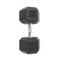 Rubber Encased Hex Dumbbell, Single Black