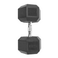 Rubber Encased Hex Dumbbell, Single Black