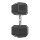 Rubber Encased Hex Dumbbell, Single Black