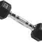 Rubber Encased Hex Dumbbell, Single Black