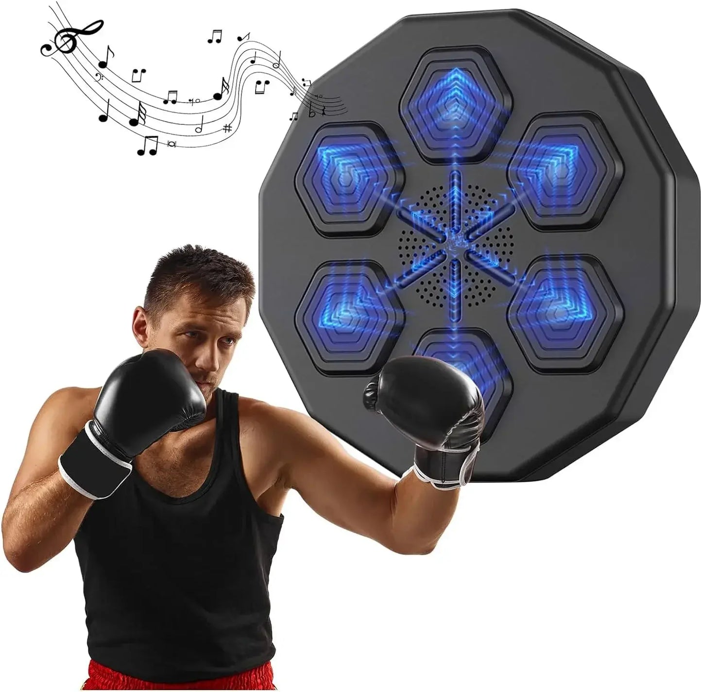 Smart Electronic Boxing Machine - Wall Mounted with Music & Lights