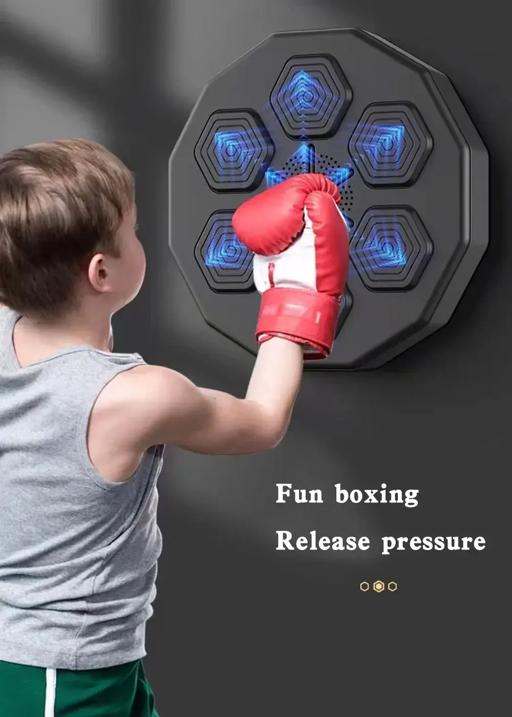 Smart Electronic Boxing Machine - Wall Mounted with Music & Lights