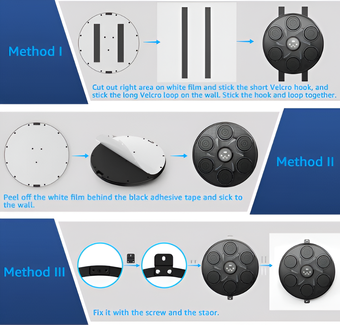 Music Boxing Machine Wall Mounted with Gloves Bluetooth LED Display