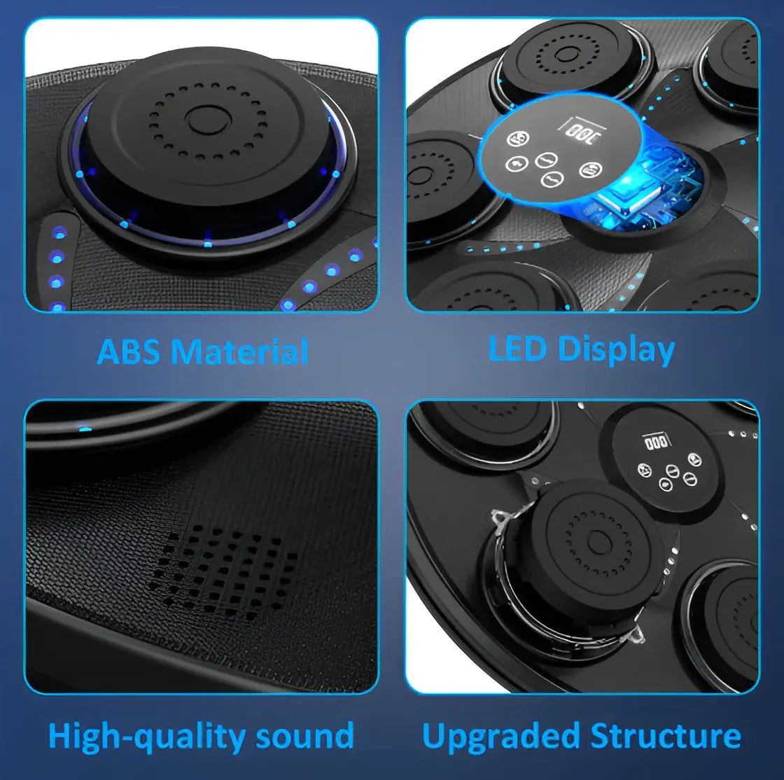 Music Boxing Machine Wall Mounted with Gloves Bluetooth LED Display