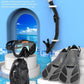 Snorkel Set for Adult,4 in 1 Snorkel Set with Panoramic View,Snorkeling Gear for Adults,Snorkeling and Travel Bag for Swimming BK-S