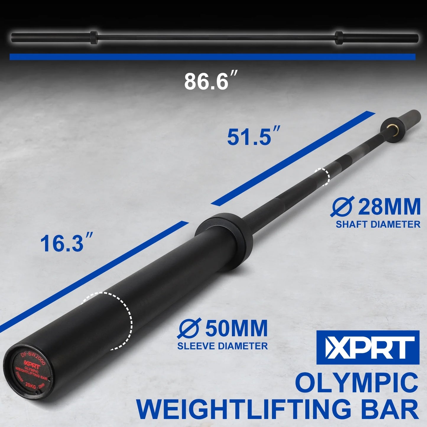 Solid Steel 20KG Olympic Weightlifting Bar