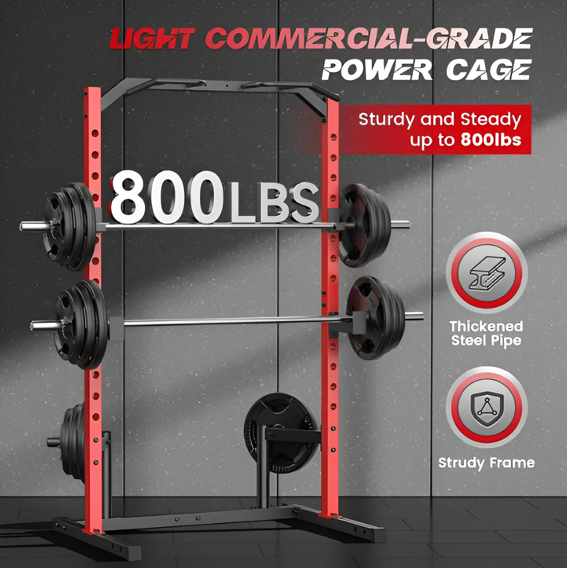 Squat Rack Power Rack Multi-Function Adjustable with Pull-up Bar