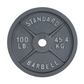 Standard Cast Iron Barbell Weight Plate – 2.5 to 100 lb