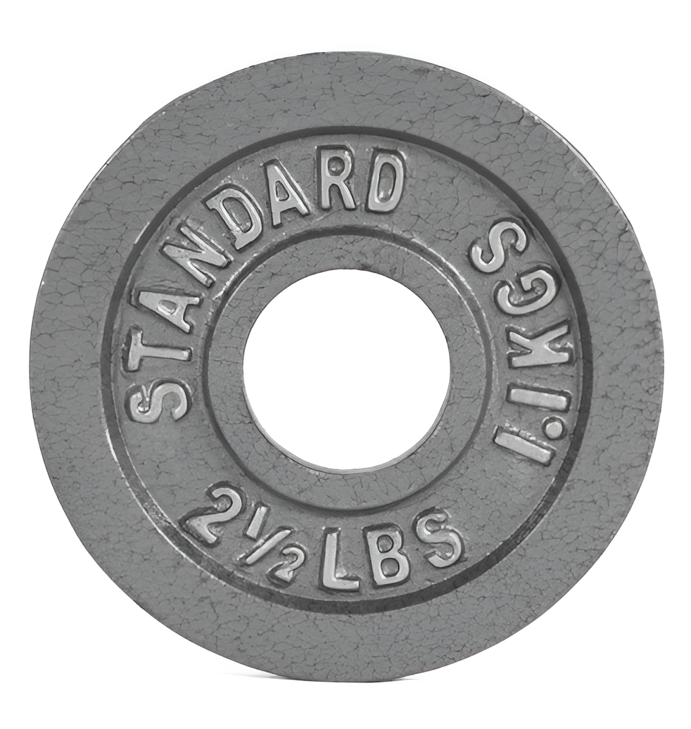 Standard Cast Iron Barbell Weight Plate – 2.5 to 100 lb