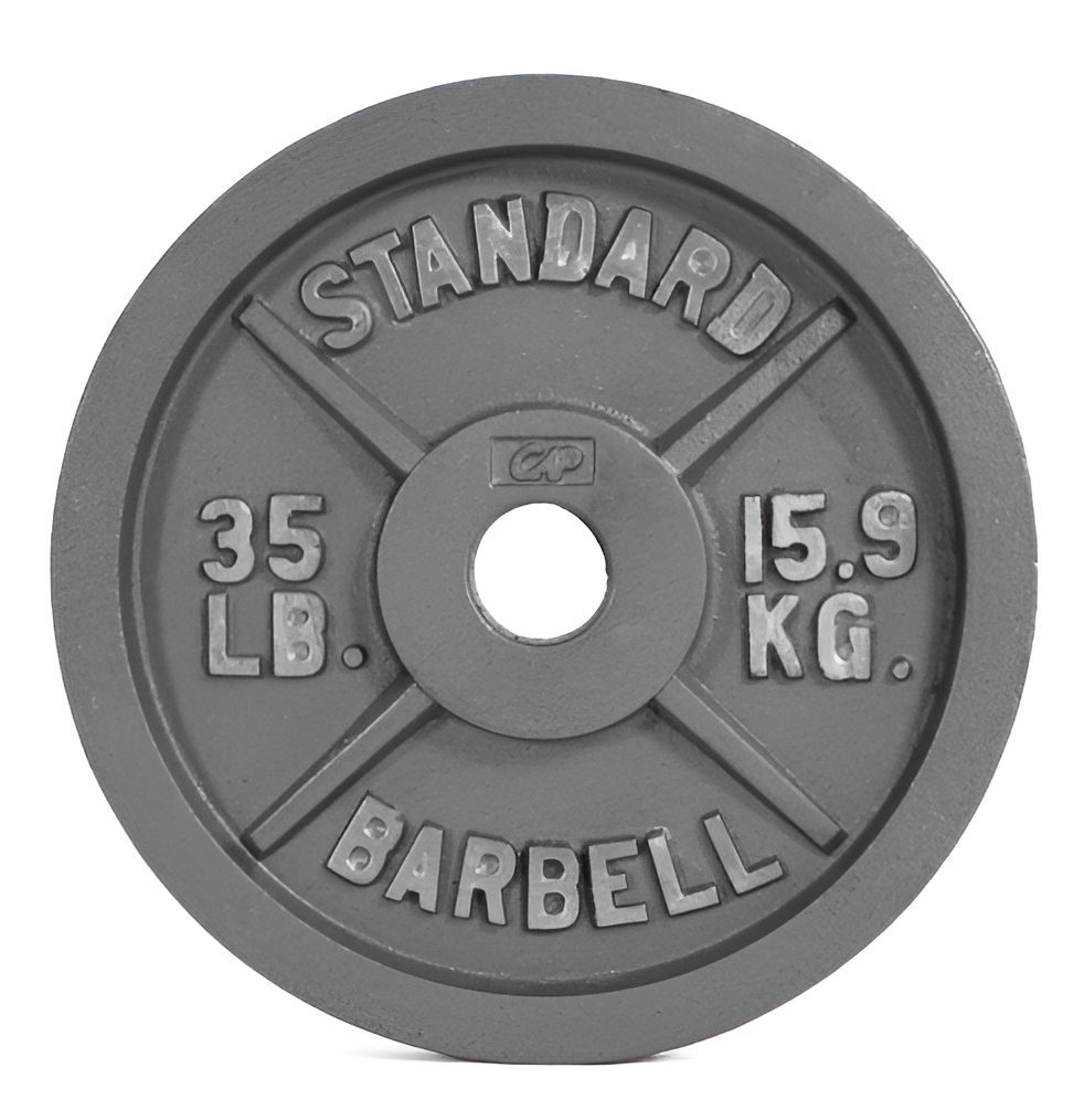 Standard Cast Iron Barbell Weight Plate – 2.5 to 100 lb