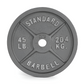 Standard Cast Iron Barbell Weight Plate – 2.5 to 100 lb