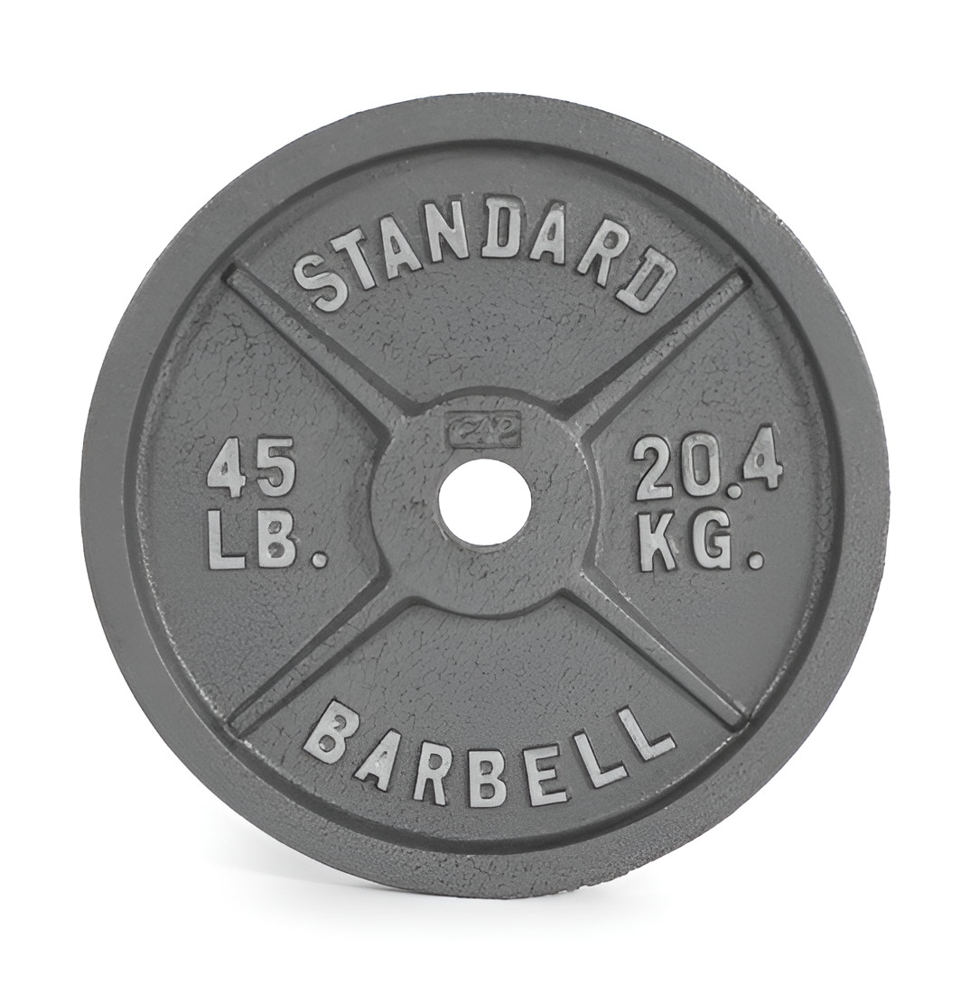 Standard Cast Iron Barbell Weight Plate – 2.5 to 100 lb