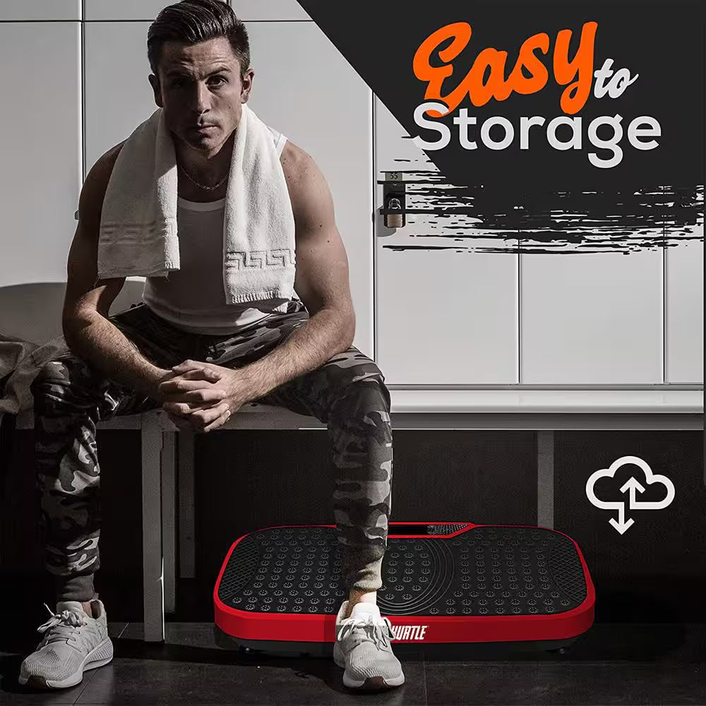 Standing Vibration Fitness Red Strength Training Station with Adjustable Speed