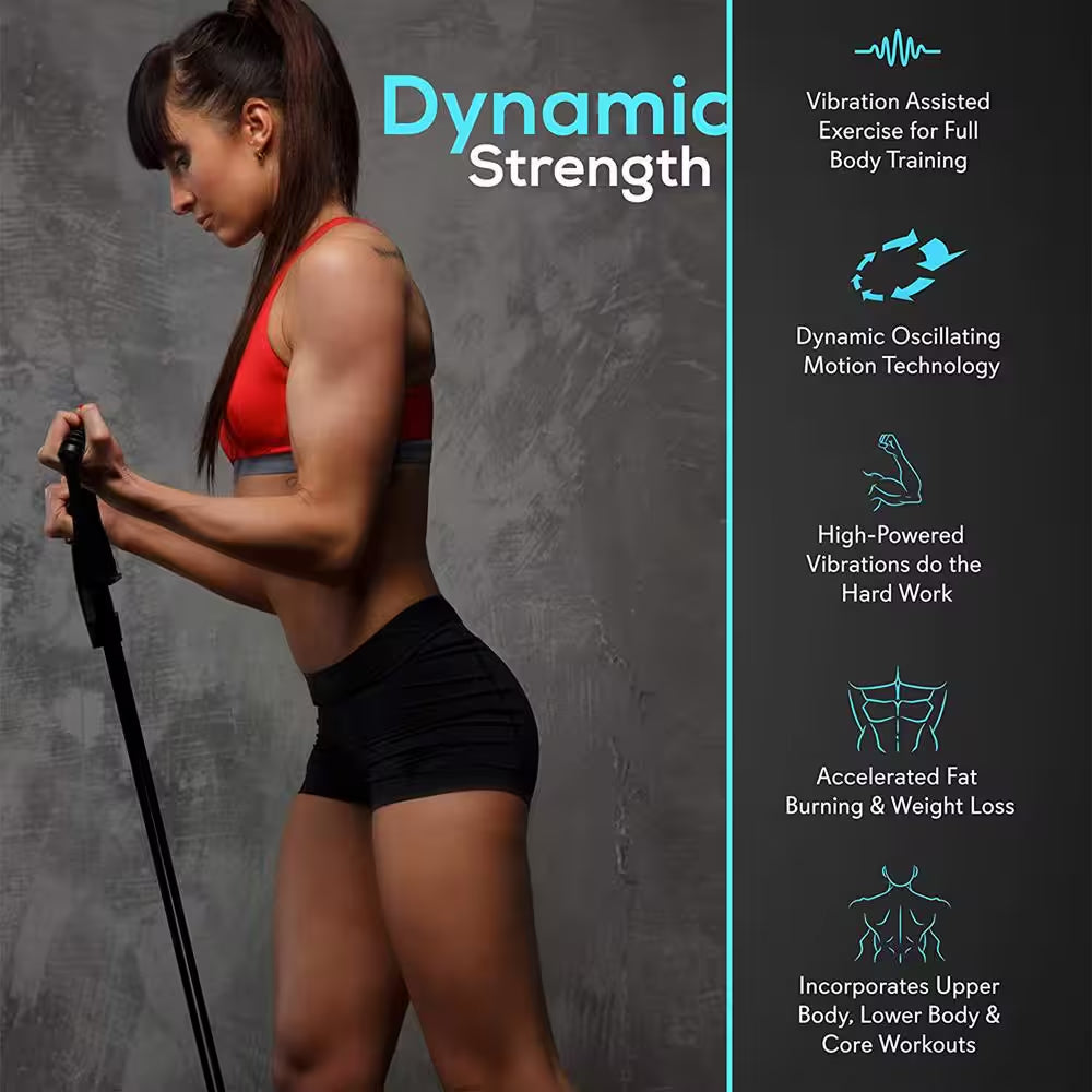 Standing Vibration Fitness Red Strength Training Station with Adjustable Speed