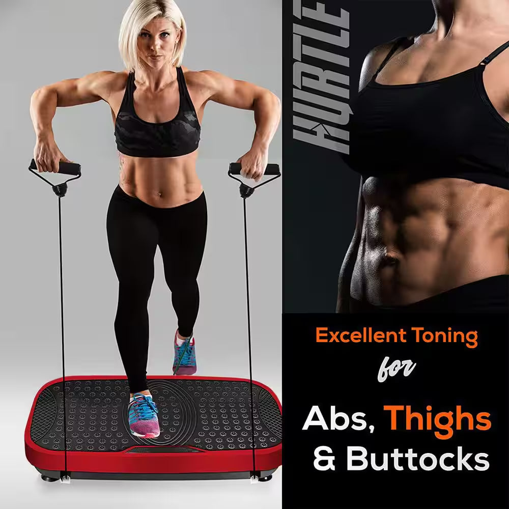 Standing Vibration Fitness Red Strength Training Station with Adjustable Speed